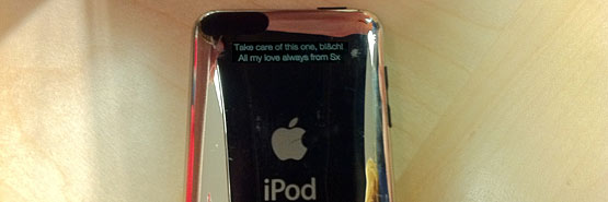 Engraving on back of iPod