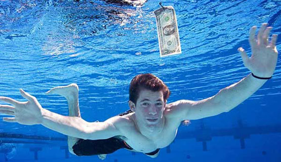 Spencer Elden recreates Nevermind cover shot in 2008